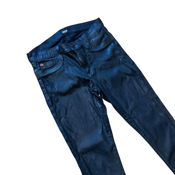 Revolve Hudson Noir Coated Krista Super Skinny in Black With A Shine - Picture 5 of 10